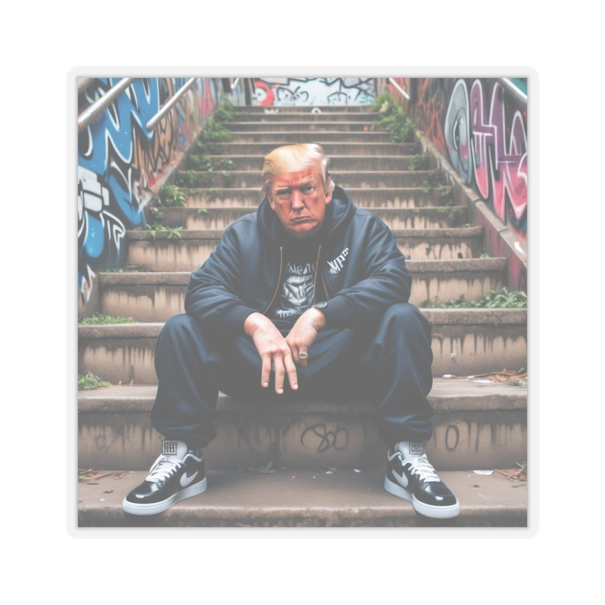 Pegatinas gangsta trump