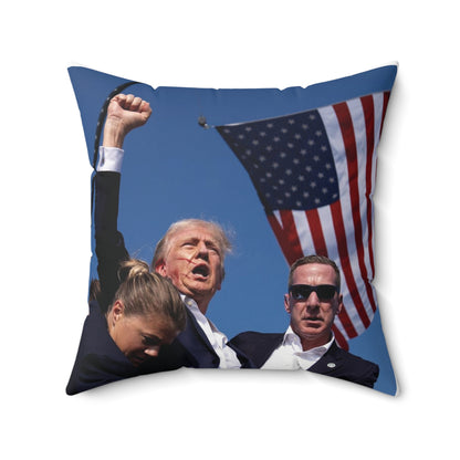 Almohada Trump cuadrada de poliéster hilado