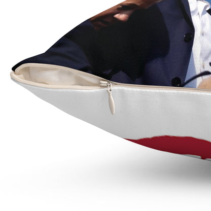 Almohada Trump cuadrada de poliéster hilado