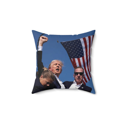 Almohada Trump cuadrada de poliéster hilado